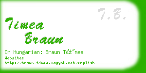 timea braun business card